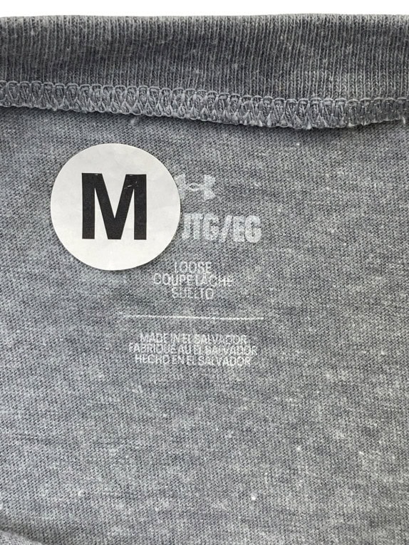 UNDER ARMOUR GRAPHIC TEE SPORTSWEAR GREY MEN PRE OWNED M