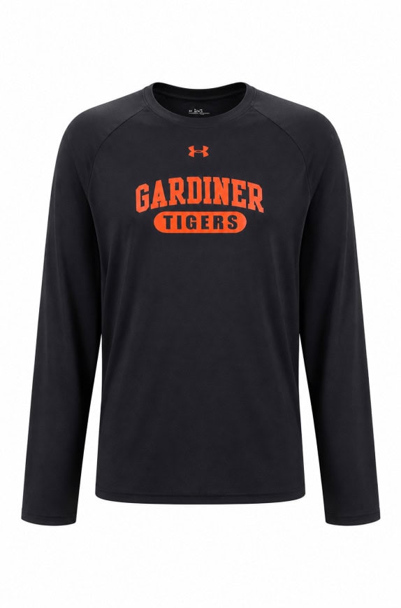 UNDER ARMOUR LONG SLEEVE TOP GRAPHIC BLACK MEN PRE OWNED M