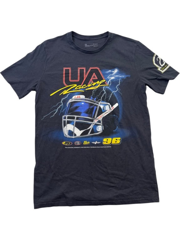 UNDER ARMOUR T SHIRT RACING GRAPHIC FADED BLACK ΑΝΤΡΙΚΟ PRE OWNED M