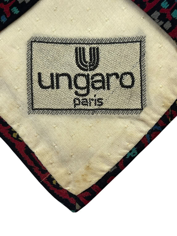 UNGARO PARIS NECKTIE VINTAGE BURGUNDY MENS PRE OWNED