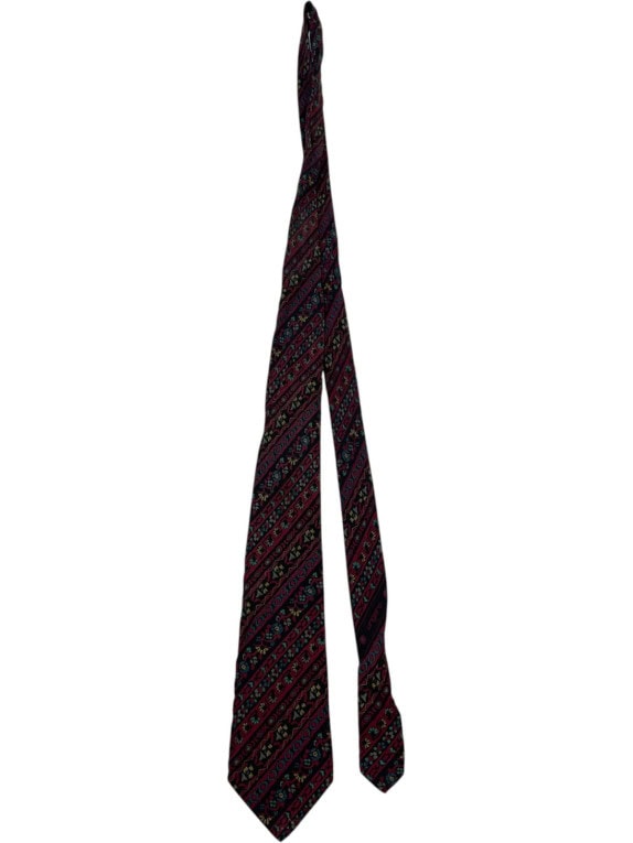 UNGARO PARIS NECKTIE VINTAGE BURGUNDY MENS PRE OWNED