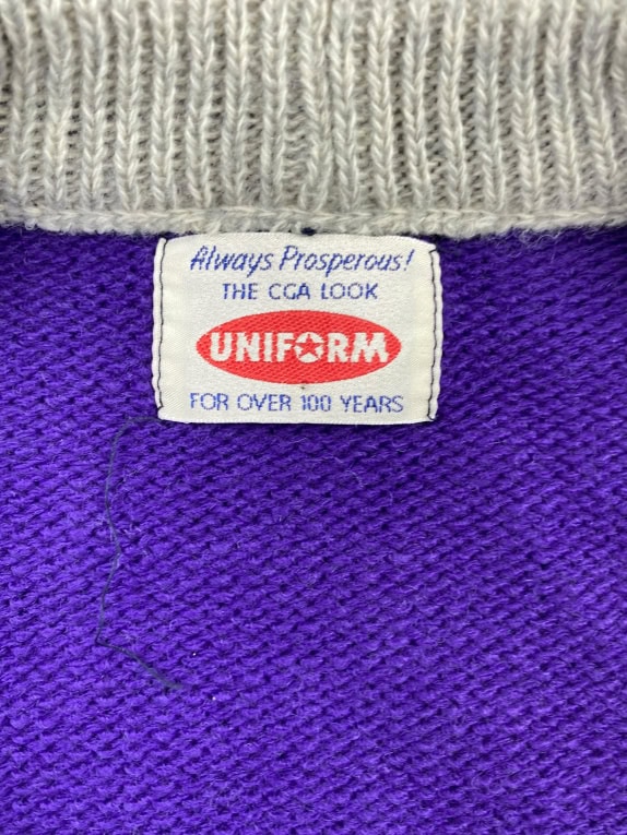UNIFORM Πλεκτή Ζακέτα Vintage Colorblock Logo Πολύχρωμη Unisex L