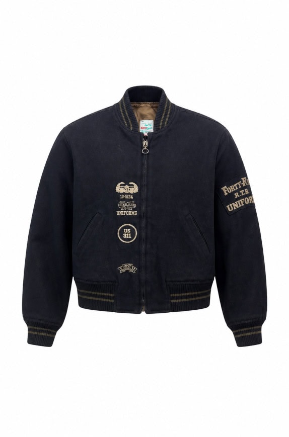 UNITORM BOMBER JACKET VINTAGE NAVY UOMO PRE OWNED S