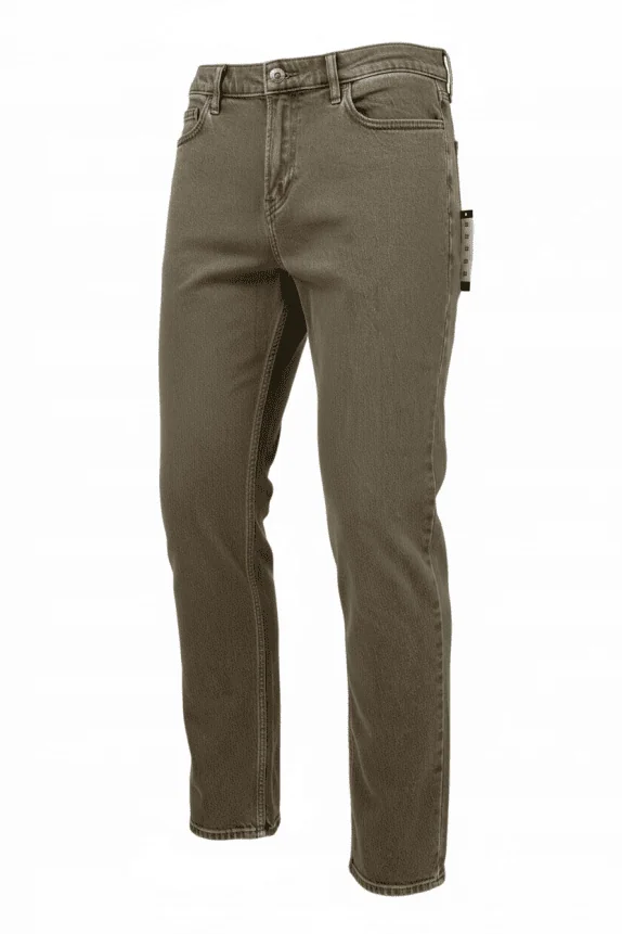 Unknown Brand Παντελόνι Jeans Casual Χωρίς Λογότυπο Χακί Ανδρικό L