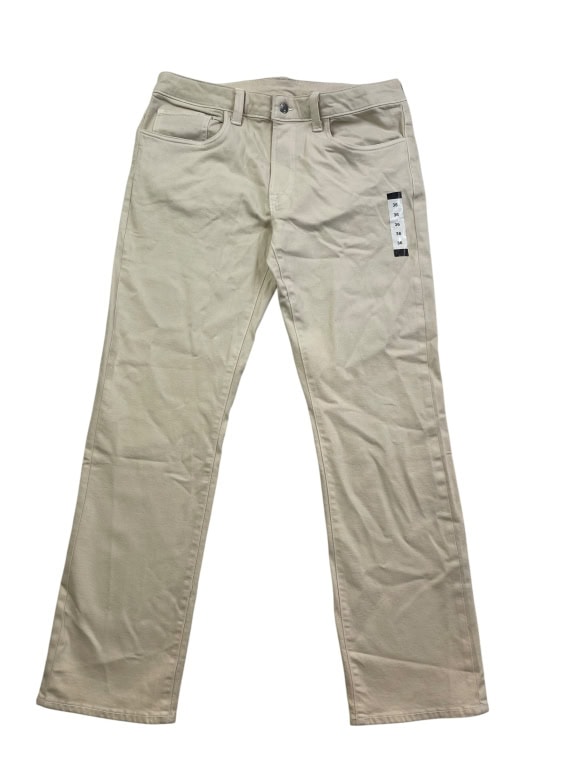 Unknown Brand Παντελόνι Jeans Casual Χωρίς Λογότυπο Μπεζ Ανδρικό XL