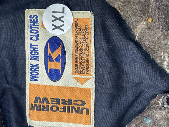 1990S VINTAGE  CREW WORK JACKET VINTAGE BROWN ΑΝΤΡΙΚΟ PRE OWNED XXL