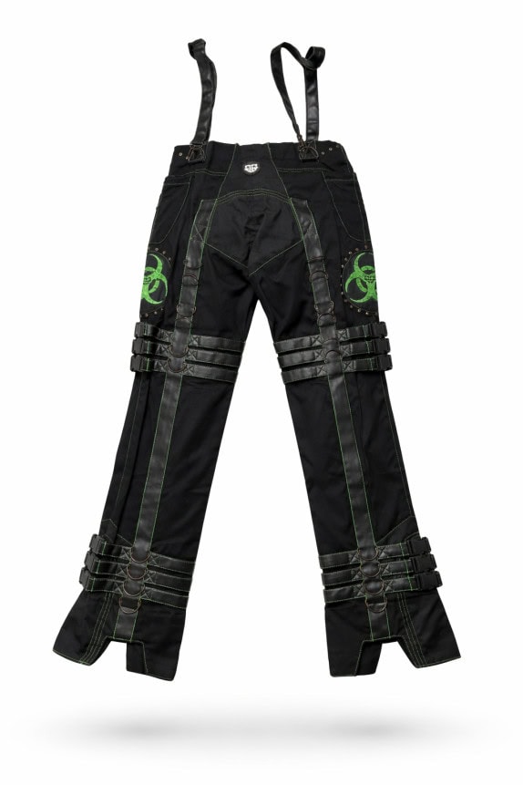 UNKNOWN PANTALONI CON BRETELLE UTILITY NERO UNISEX PRE OWNED