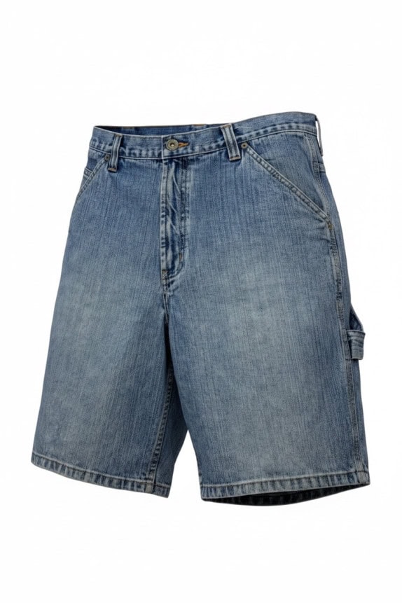 URBAN UP BERMUDA DENIM WORKWEAR WASHED BLUE UOMO PRE OWNED M
