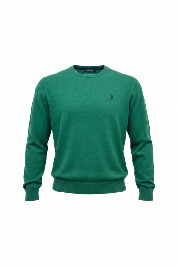 US POLO ASSN MAGLIONE GIROCOLLO MINIMAL VERDE UOMO PRE OWNED XL