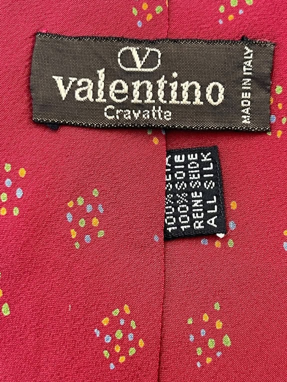 VALENTINO CRAVATTE ΓΡΑΒΑΤΑ CLASSIC ΜΠΟΡΝΤΟ ΑΝΤΡΙΚΟ PRE OWNED