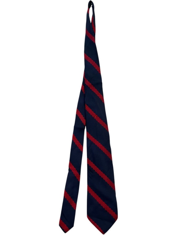 VALENTINO ΓΡΑΒΑΤΑ CLASSIC ΡΙΓΕ NAVY ΚΟΚΚΙΝΟ ΑΝΤΡΙΚΟ PRE OWNED