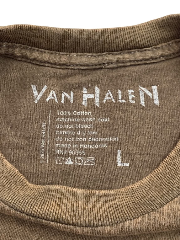 VAN HALEN RACING T-SHIRT ΚΑΦΕ UNISEX L pre-owned
