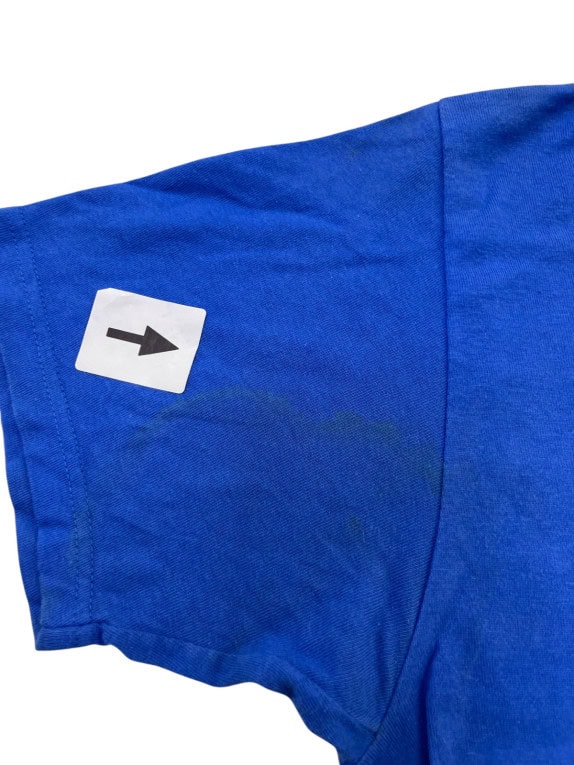 VANS GRAPHIC TEE STREETWEAR BLUE MEN PRE OWNED L