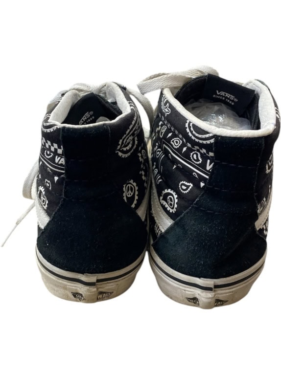 VANS HIGH TOP SNEAKERS SKATE GRAPHIC ΜΑΥΡΟ ΛΕΥΚΟ UNISEX PRE OWNED EU 38