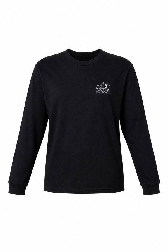VANS LONG SLEEVE TEE GRAPHIC BLACK MEN PRE OWNEDS