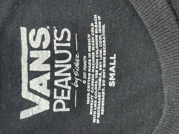 VANS LONG SLEEVE TEE GRAPHIC BLACK MEN PRE OWNEDS