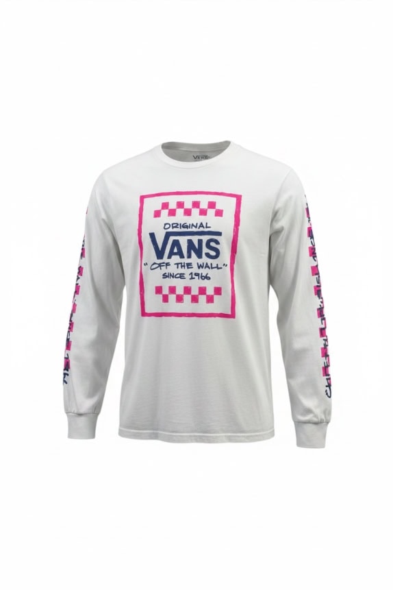 Vans Long Sleeve T-Shirt Big Logo White Unisex S