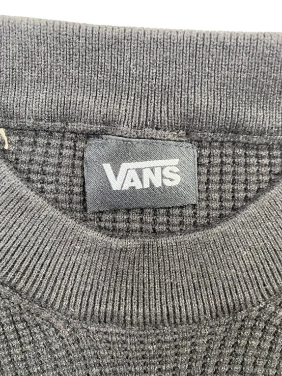 Vans Μπλούζα Vintage Πλεκτή Waffle Knit Μαύρη Ανδρική L
