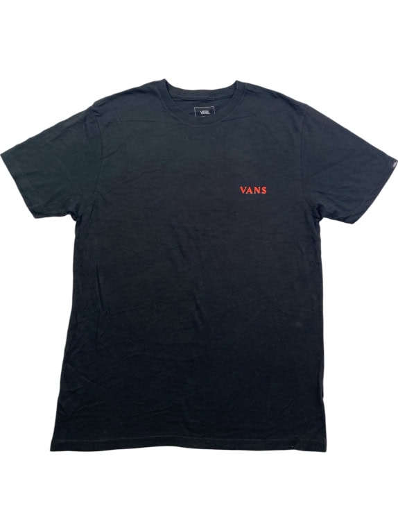 VANS T-SHIRT BLACK WITH BACK PRINT UNISEX MEDIUM
