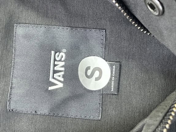 VANS WORKWEAR JACKET MINIMAL BLACK MENS PRE OWNED S