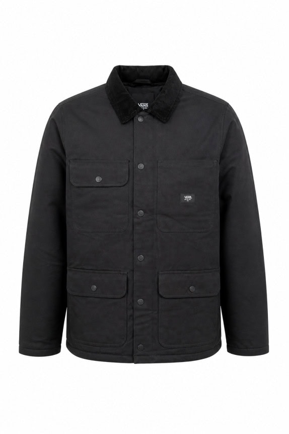 VANS WORKWEAR JACKET MINIMAL BLACK MENS PRE OWNED S