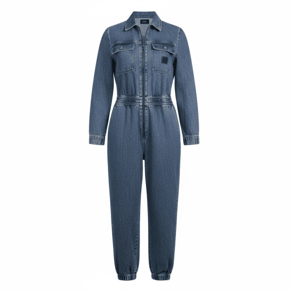 VANS Ολόσωμη Τζιν Φόρμα (Jumpsuit) CASUAL Λογότυπο Μπλε Γυναικείο S