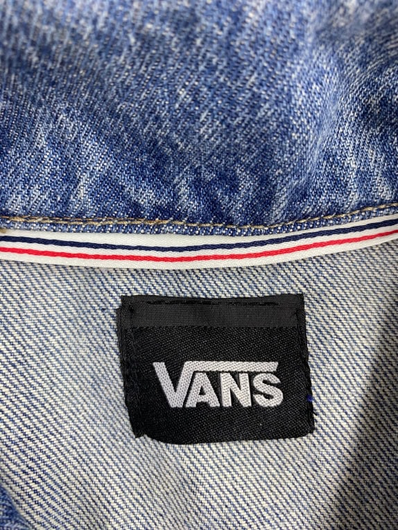VANS Ολόσωμη Τζιν Φόρμα (Jumpsuit) CASUAL Λογότυπο Μπλε Γυναικείο S