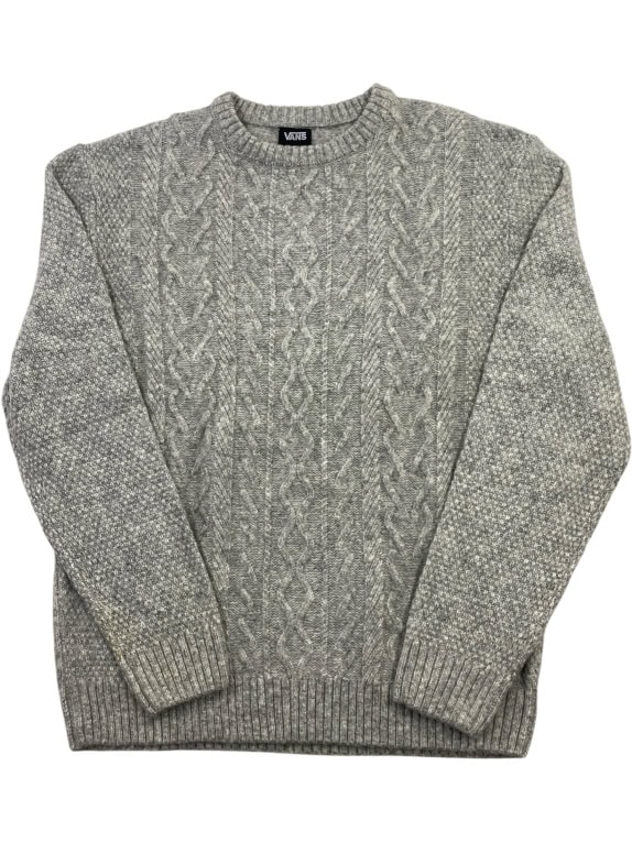 Vans Cable Knit Sweater Grey Men’s L