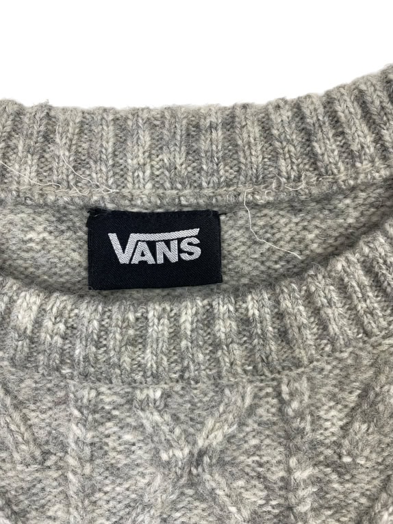 Vans Cable Knit Sweater Grey Men’s L