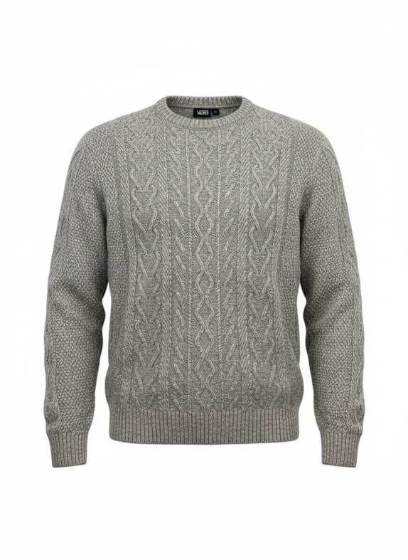 Vans Πλεκτό Πουλόβερ Cable Knit Γκρι Ανδρικό L