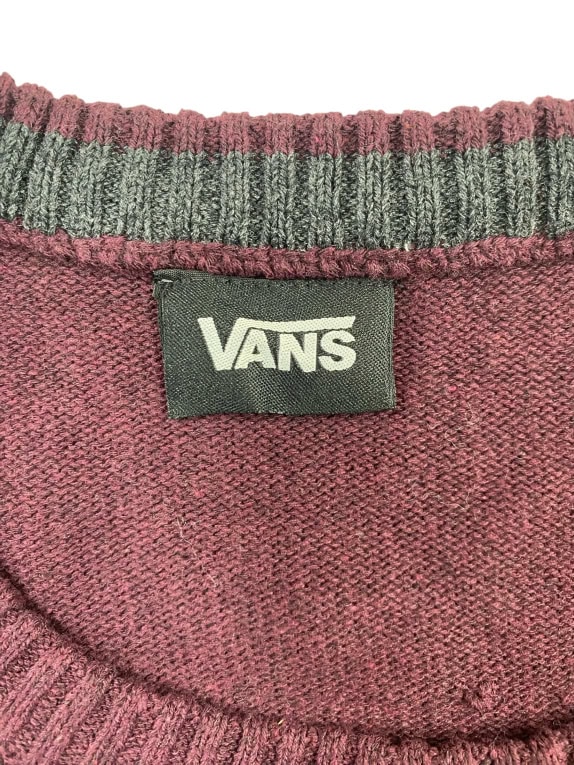 Vans Πλεκτό Πουλόβερ Textured Μπορντό Ανδρικό L