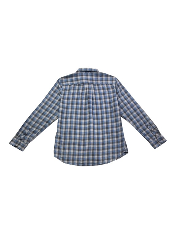 VANS ΠΟΥΚΑΜΙΣΟ ΚΑΡΟ TAILORED FIT LOGO ΜΠΛΕ/ΓΚΡΙ ΑΝΔΡΙΚΟ L