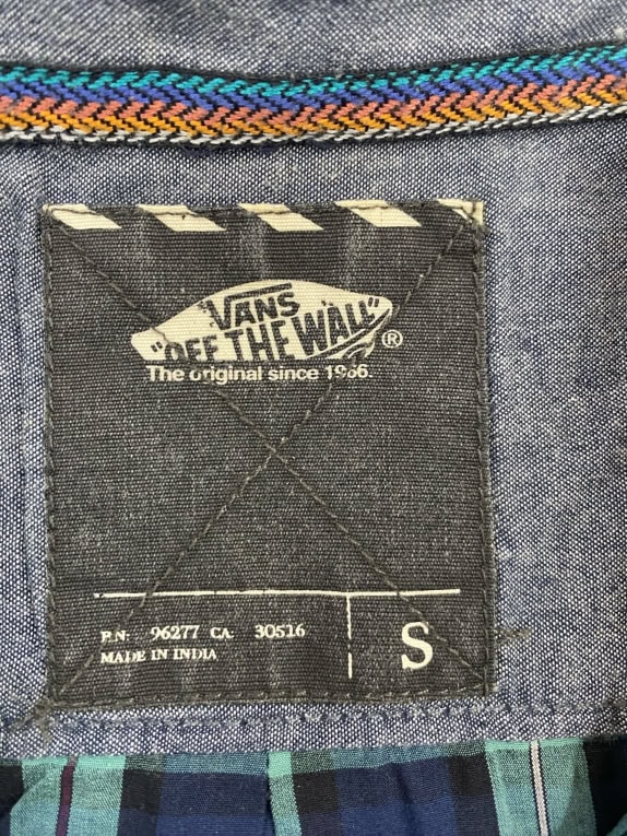 VANS ΠΟΥΚΑΜΙΣΟ VINTAGE ΜΕ ΛΟΓΟΤΥΠΟ ΚΑΡΩ ΜΠΛΕ/ΠΡΑΣΙΝΟ ΑΝΔΡΙΚΟ S