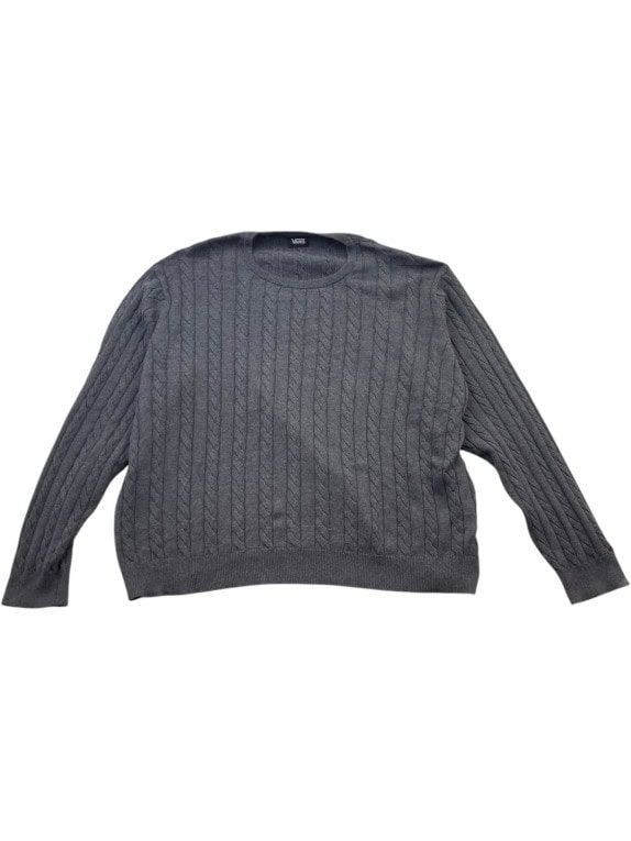 VANS ΠΟΥΛΟΒΕΡ CABLE KNIT ΓΚΡΙ UNISEX PRE OWNED L