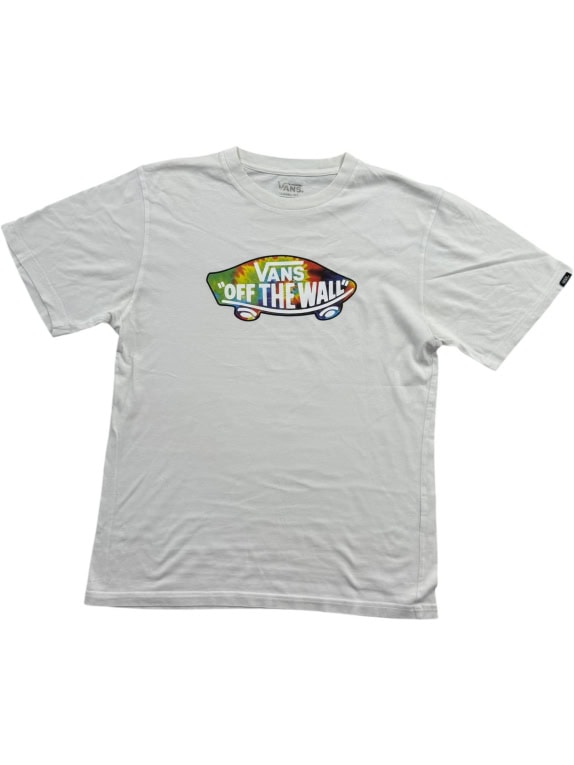 VANS T-Shirt "Off The Wall" Tie-Dye Skateboard Logo Λευκό Ανδρικό S