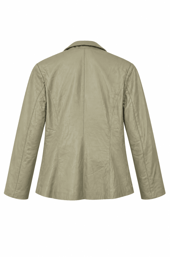 VERA PELLE BLAZER MINIMAL BEIGE ΓΥΝΑΙΚΕΙΟ PRE OWNED S