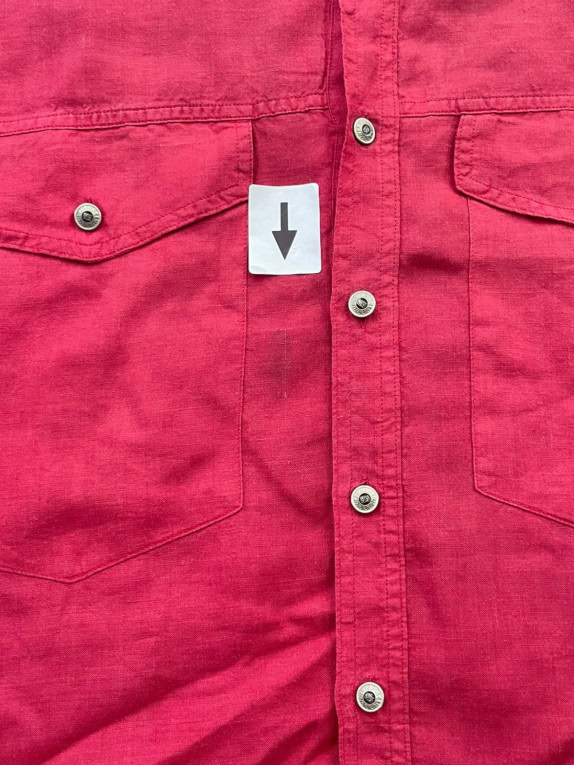 VERSACE CLASSIC ΚΟΝΤΟΜΑΝΙΚΟ ΠΟΥΚΑΜΙΣΟ UTILITY ΚΟΚΚΙΝΟ ΑΝΤΡΙΚΟ PRE OWNED XL