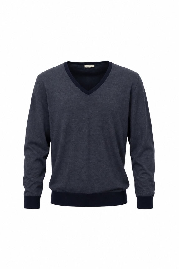 1990S VERSACE COLLECTION V NECK SWEATER FADED BLUE MEN PRE OWNED M