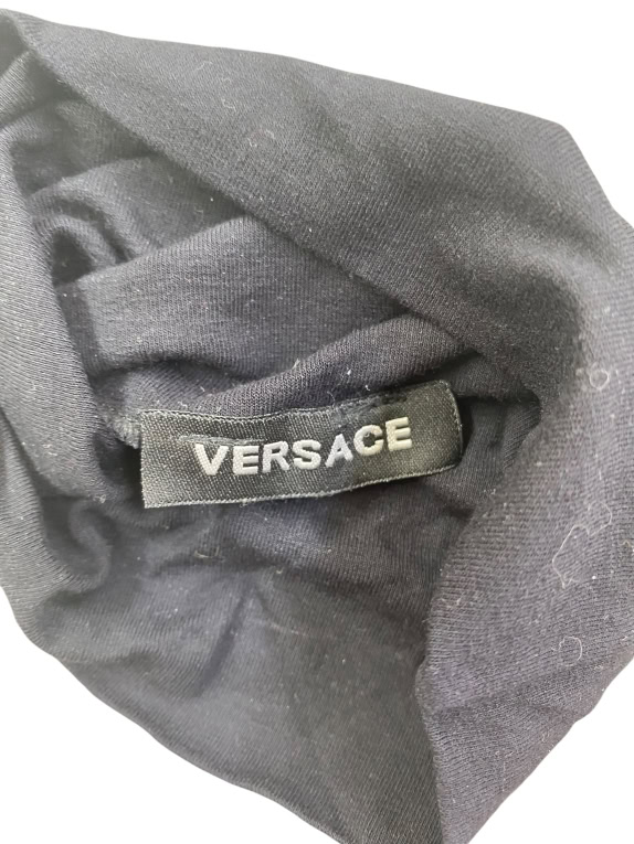 Versace Jeans Couture Turtleneck Top Animal Print Logo Multicolor Women XS/S
