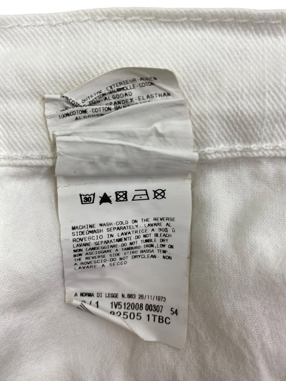 VERSACE JEANS COUTURE ΠΑΝΤΕΛΟΝΙ VINTAGE ΜΕ ΜΕΤΑΛΛΙΚΟ LOGO ΛΕΥΚΟ ΓΥΝΑΙΚΕΙΟ M