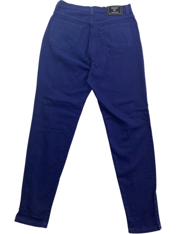VERSACE JEANS COUTURE VINTAGE ΤΖΙΝ ΠΑΝΤΕΛΟΝΙ ΜΕ ΛΟΓΟΤΥΠΟ ΜΠΛΕ ΓΥΝΑΙΚΕΙΟ S/M