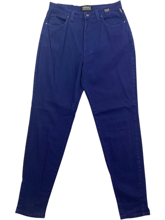 VERSACE JEANS COUTURE VINTAGE ΤΖΙΝ ΠΑΝΤΕΛΟΝΙ ΜΕ ΛΟΓΟΤΥΠΟ ΜΠΛΕ ΓΥΝΑΙΚΕΙΟ S/M