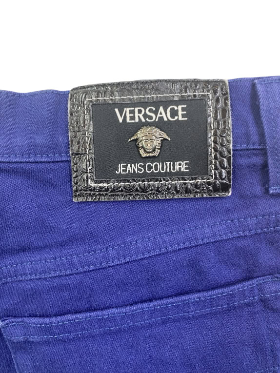 VERSACE JEANS COUTURE VINTAGE ΤΖΙΝ ΠΑΝΤΕΛΟΝΙ ΜΕ ΛΟΓΟΤΥΠΟ ΜΠΛΕ ΓΥΝΑΙΚΕΙΟ S/M