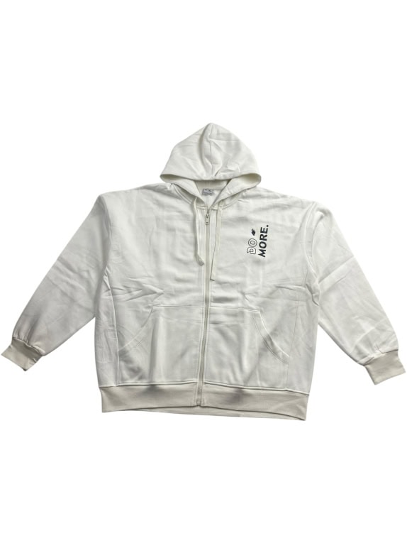 VINTAGE 4F ΖΑΚΕΤΑ ΜΕ ΚΟΥΚΟΥΛΑ (HOODIE) "DO MORE" ΛΕΥΚΟ ΑΝΔΡΙΚΟ XL