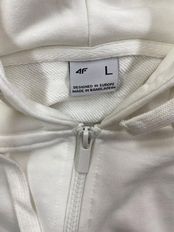 VINTAGE 4F ΖΑΚΕΤΑ ΜΕ ΚΟΥΚΟΥΛΑ LOGO PRINT ΛΕΥΚΟ ΑΝΔΡΙΚΟ L/XL