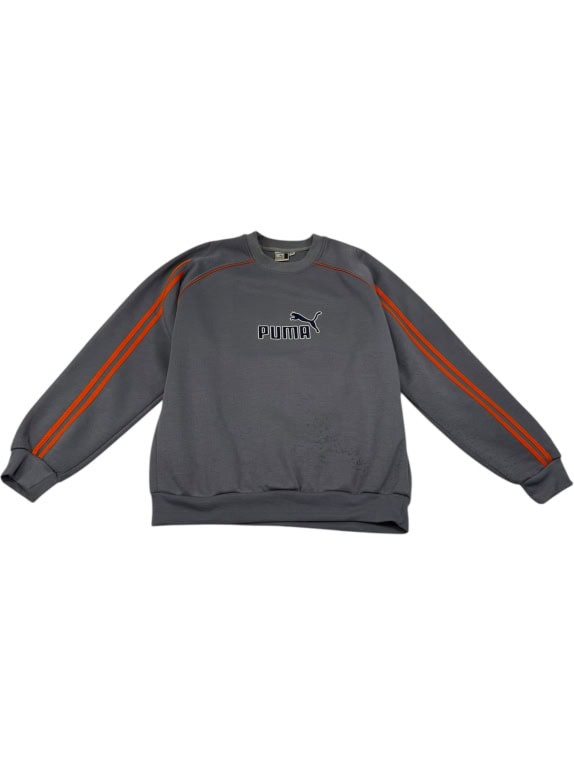 VINTAGE 80s ΑΝΔΡΙΚΟ ΦΟΥΤΕΡ PUMA ΓΚΡΙ/ΠΟΡΤΟΚΑΛΙ XL