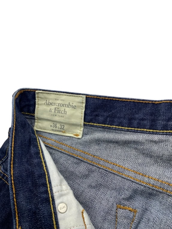 VINTAGE ABERCROMBIE & FITCH ΤΖΙΝ ΠΑΝΤΕΛΟΝΙ STRAIGHT FIT ΜΠΛΕ ΑΝΔΡΙΚΟ M-L