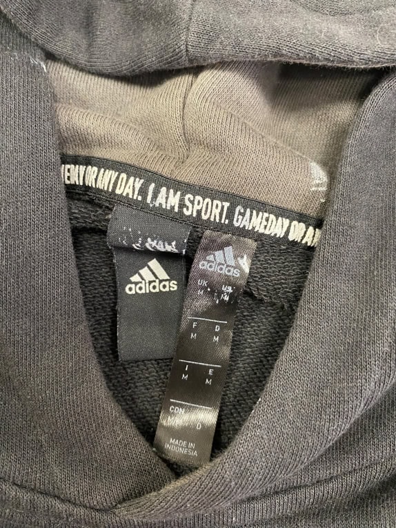 VINTAGE ADIDAS ΦΟΥΤΕΡ ΜΕ ΚΟΥΚΟΥΛΑ LOGO PRINT ΜΑΥΡΟ ΑΝΔΡΙΚΟ M