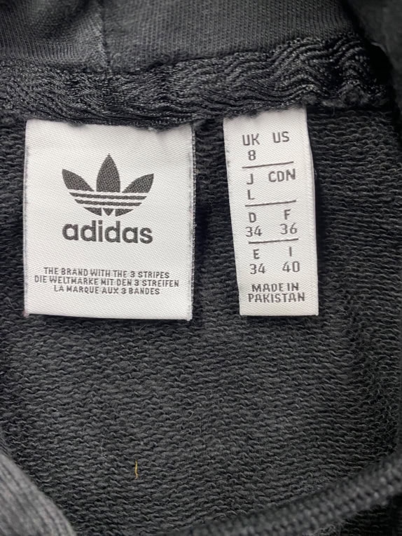 VINTAGE ADIDAS HOODIE ΜΕ ΜΕΓΑΛΟ ΛΟΓΟΤΥΠΟ TREFOIL ΜΑΥΡΟ ΓΥΝΑΙΚΕΙΟ XS/S