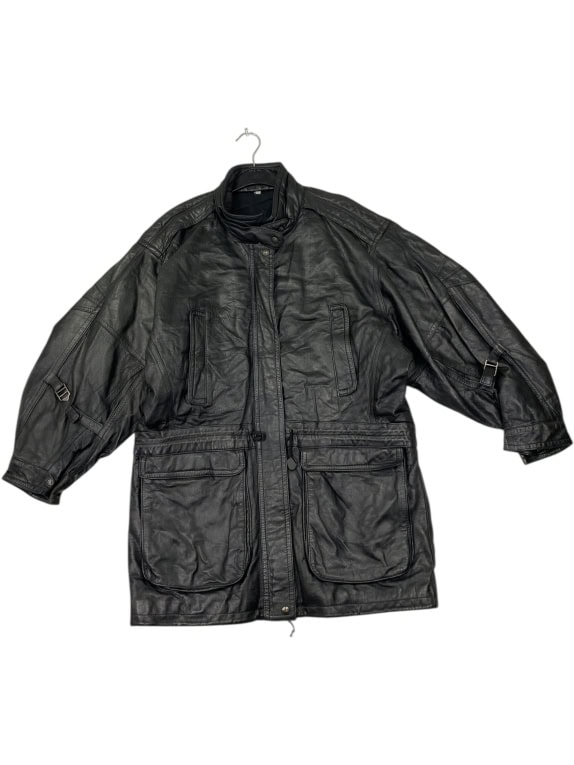 VINTAGE ΑΝΔΡΙΚΟ ΔΕΡΜΑΤΙΝΟ JACKET ME ΠΟΛΛΑΠΛΕΣ ΤΣΕΠΕΣ M/L